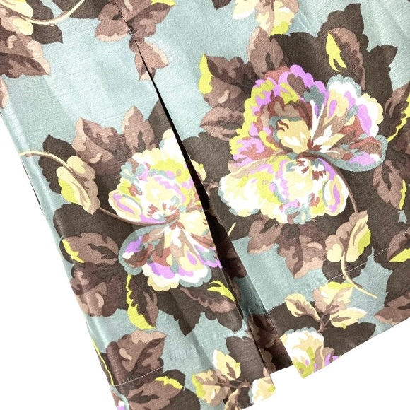 Laura Ashley Skirt Silver Grey Size 12 Floral Box Pleats A-Line Occasion Wedding - Picture 3 of 8